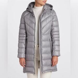 Kenneth Cole Reaction Silver Puffer Jacket
